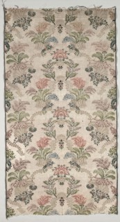 Length of Silk, 1700s. Italy, 18th century. Damask, brocaded; silk and metal; average: 104.8 x 55.9