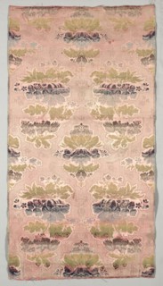Length of Silk, 1700s. Italy, 18th century. Lampas weave, silk; average: 102.9 x 55.3 cm (40 1/2 x