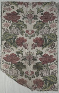 Length of Textile, 1700s. Italy, 18th century. Plain cloth, brocaded; silk; average: 91.5 x 55.9 cm