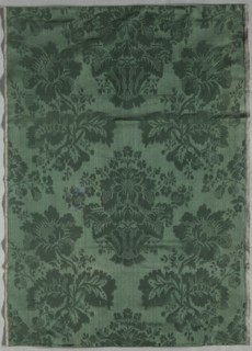 Length of Silk Damask Textile, 1700s. Italy, 18th century. Damask, silk; average: 81.3 x 57.1 cm