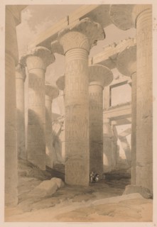 Egypt and Nubia:  Volume II - No. 14, Karnak, 1838. Louis Haghe (British, 1806-1885). Color