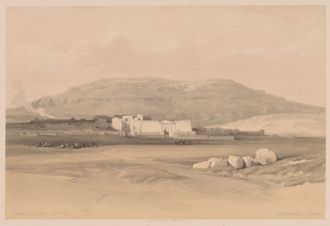Egypt and Nubia:  Volume II - No. 20, Medinet Abou, Thebes, 1838. Louis Haghe (British, 1806-1885).
