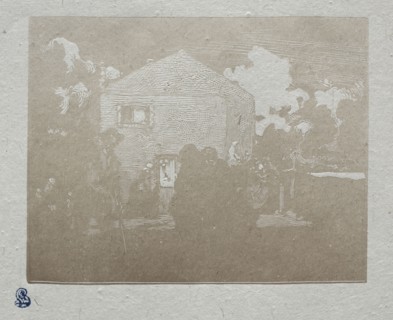 The Beggars at the Last House, 1905. Auguste Louis Lepère (French, 1849-1918). Wood engraving