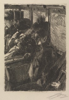 Omnibus, 1892. Anders Zorn (Swedish, 1860-1920). Etching