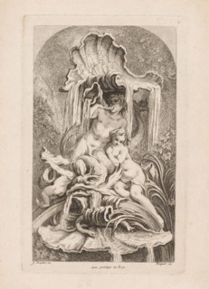 Book of Fountains:  No. 2, c. 1736. Gabriel Huquier (French, 1695-1772), after François Boucher
