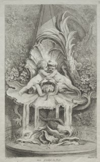 Book of Fountains:  No. 3, c. 1736. Gabriel Huquier (French, 1695-1772), after François Boucher