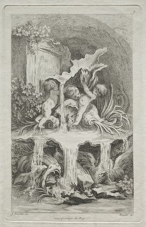 Book of Fountains:  No. 7, c. 1736. Gabriel Huquier (French, 1695-1772), after François Boucher