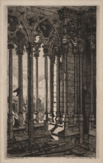 Etchings of Paris:  The Gallery of Notre Dame, 1853. Charles Meryon (French, 1821-1868). Etching