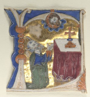 Historiated Initial Excised from a Bible, 1200s. Italy, 13th century. Tempera and gold on