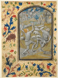 Leaf from a Book of Hours: Coronation of the Virgin, c. 1470-1480. Guillaume Vrelant (Flemish, c.