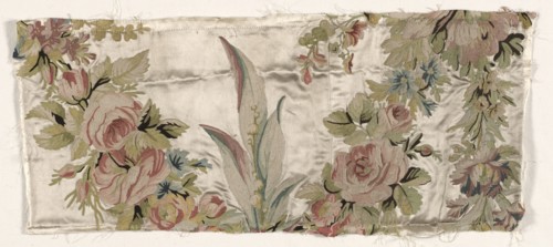 Coverlet Fragment, c. 1760-1770. Philippe de Lasalle (French, 1723-1805). Embroidered satin and