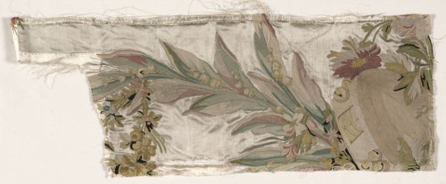 Coverlet Fragment, c. 1760-1770. Philippe de Lasalle (French, 1723-1805). Embroidered satin and