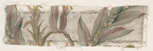Coverlet Fragment, c. 1760-1770. Philippe de Lasalle (French, 1723-1805). Embroidered satin and