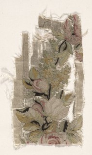 Coverlet Fragment, c. 1760-1770. Philippe de Lasalle (French, 1723-1805). Embroidered satin and