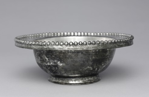 Bowl with Beaded Rim, 300-500. Byzantium, Syria?, early Byzantine period, 4th-5th Century. Silver;
