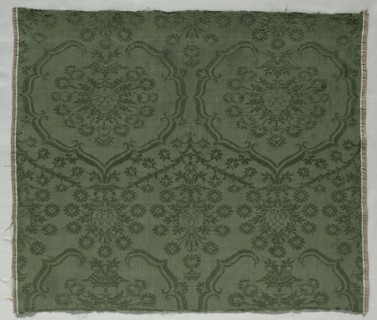 Silk Damask Textile, 1450-1599. Italy, second half of the 15th century. Damask, silk; overall: 20 x