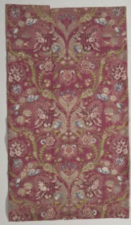 Brocade Textile, 18th century. Spain, 18th century. Brocade; silk and gold; average: 95.5 x 53.7 cm