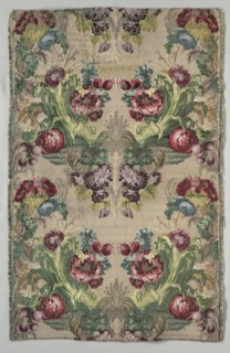 Length of Textile, 1700s. Italy, 18th century. Brocade; silk and metal; average: 83.3 x 53.7 cm (32