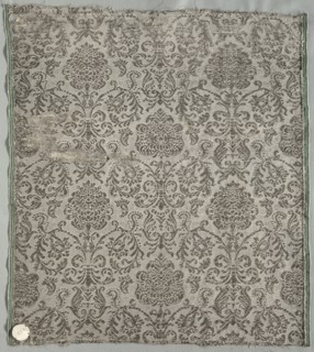 Length of Textile, 1700s. Italy, 18th century. Plain cloth; silk and metal; average: 61.1 x 54.2 cm