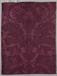 Length of Silk Damask, late 1600s-early 1700s. Italy, late 17th-18th century. Damask, silk;