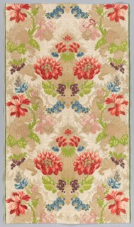 Length of Textile, early 1700s. France or Italy, early 18th century. Brocade on satin; overall: 94