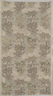 Length of Silk Brocade, 18th century. Spain, 18th century. Plain cloth weave, brocaded: silk and