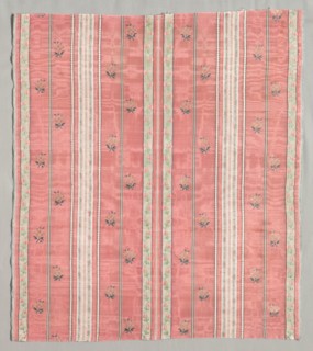 Silk Brocaded Textile, 1774-1793. France, 18th century, period of Louis XVI (1774-1793). Moiré,