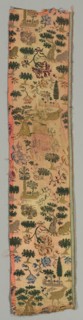 Fragment of Brocaded Silk, 18th century. Spain, 18th century. Satin, brocaded; silk and metal;