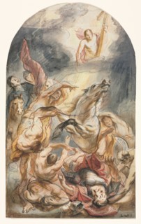 The Conversion of Saul with Christ and the Cross, c. 1645-1647. Jacob Jordaens (Flemish, 1593-1678)