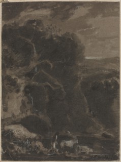 The Ford, 1700s. Anonymous. Brush and brown ink heightened with white; sheet: 19.1 x 14.2 cm (7 1/2