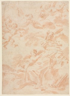 The Stigmatization of Saint Francis, first third 1700s. François Lemoyne (French, 1688-1737). Red