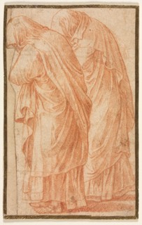 Study of Monks, 1600s(?). France, 17th century (?). Red chalk; sheet: 12.2 x 7.5 cm (4 13/16 x 2