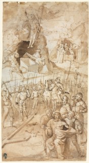 Three Scenes from the Passion of Christ, 1500s. Northern Italy, 16th century. Pen and brown ink and