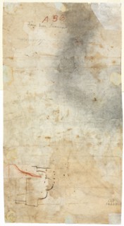 Architectural Sketch, 1500s. Italy, 16th century. Pen and brown ink with red chalk (on separately