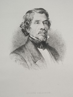 Eugène Delacroix, 1800s. France, 19th century. Etching