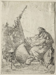 Fantasies:  The Philosopher. Giovanni Battista Tiepolo (Italian, 1696-1770). Etching