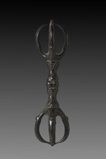 Five-pronged Vajra Pestle (Gokosho), 900s. Japan, Heian Period (794-1185). Bronze; overall: 15 cm