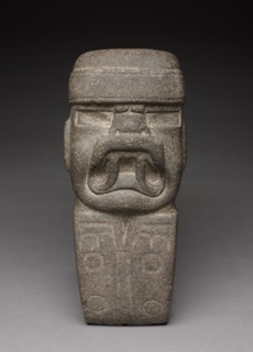 Celt with Deity, 1000-300 BC. Mexico, Olmec, 1200-300 BC. Stone; overall: 32.2 x 14 x 11.5 cm (12