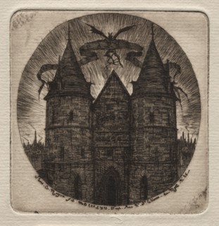Etchings of Paris:  Old Gate of the Palace of Justice, 1854. Charles Meryon (French, 1821-1868).