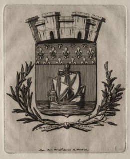 Etchings of Paris:  The Symbolical Arms of the City of Paris, 1854. Charles Meryon (French,