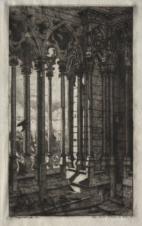 The Etchings of Paris:  The Gallery of Notre Dame, 1853. Charles Meryon (French, 1821-1868).
