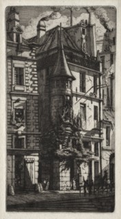 Etchings of Paris:  House with a Turret, Weavers' Street, 1852. Charles Meryon (French, 1821-1868).