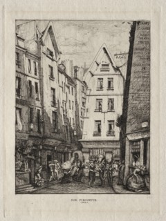 Pirouette Street, near the Markets, Paris, 1860. Charles Meryon (French, 1821-1868). Etching