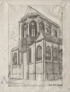 The Apse of the Church of St. Martin-sur-Renelle, 1860. Charles Meryon (French, 1821-1868). Etching