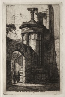 Entrance to the French Capuchin Convent at Athens, 1854. Charles Meryon (French, 1821-1868).