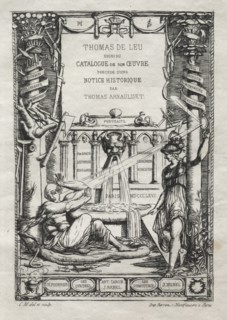 Frontispiece for a Catalogue of the Engravings of Thomas de Leu, 1866. Charles Meryon (French,