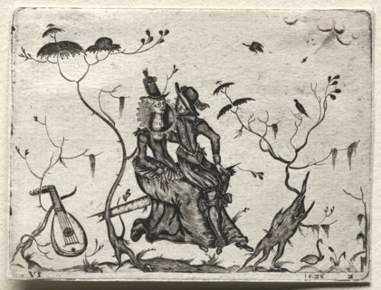 Pair of Lovers, 1626. Valentin Sezenius (German). Engraving