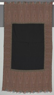 Shawl, c. 1860s. France, Nimes ?, 19th century. Wool, compound weave, additional weft; overall: 325