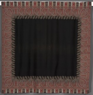 Square Shawl, c. 1870s. England, Norwich or France, Nimes, 19th century. Wool, compound weave,