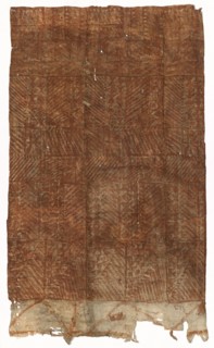 Panel, early 1800s. Oceania, Polynesia, Samoa ?, early 19th century. Tapa cloth, printed; overall: